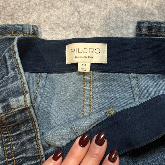 Pilcro Wide Flare Leg Jeans - XXS Small - Denim Medium Color - NWT's - Picture 12 of 14